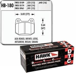 Hawk Performance DTC-70 Rear Brake Pads | Multiple Fitments (HB180U.560)