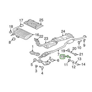 Mitsubishi OEM Downpipe Exhaust Hanger (A) Bolt | 2003-2006 Mitsubishi Evo 8/9 (MF243660)