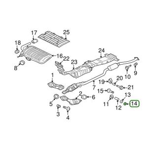 Mitsubishi OEM Downpipe Exhaust Hanger (A) Seat | 2003-2006 Mitsubishi Evo 8/9 (MB651931)