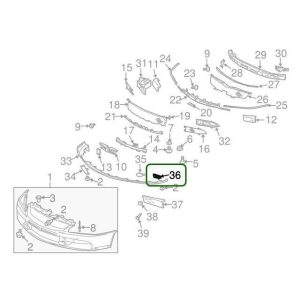 Mitsubishi OEM Front Bumper Cap (RH) | 2006 Mitsubishi Evo 9 (6400A392)