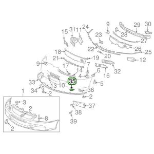 Mitsubishi OEM Front Bumper Hole Mesh | 2006 Mitsubishi Evo 9 (6402A032)